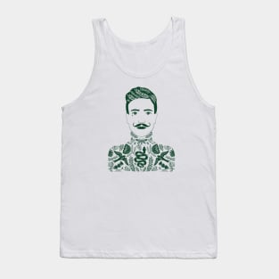 Tattoo Man dark green Tank Top